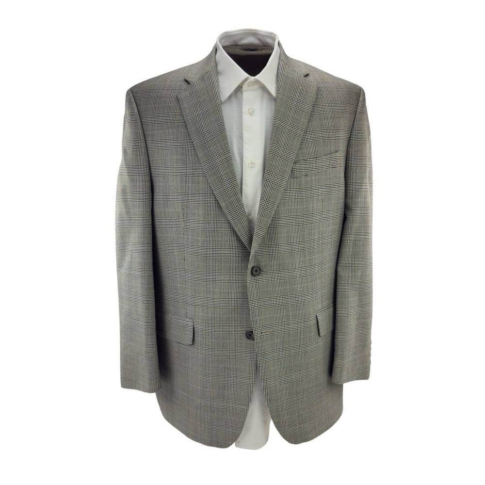 Lauren Ralph Lauren Houndstooth Silk Wool 2 Button Blazer Men's Size 44R